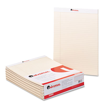 Legal Size Colored Paper on Colored Perforated Note Pads  8 1 2 X 11  Ivory  50 Sheet  Dozen By