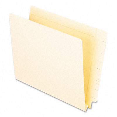 1 1/2 Inch Expansion Folders, Straight Cut End Tab, Letter, Manila, 50/Box