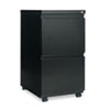 Two-Drawer Metal Pedestal File With Full-Length Pull, 14-7/8w x 19-1/8d, Black