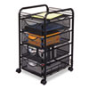 Safco(R) Onyx(TM) Mesh Mobile File with Four Supply Drawers