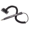 Wedgy Secure Ballpoint Stick Coil Pen with Scabbard Base, Black Ink, Fine