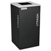 Kaleidoscope Collection Recycling Receptacle, 24gal, Black