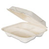 Eco-Products(R) Bagasse Hinged Clamshell Containers