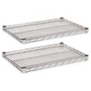 Industrial Wire Shelving Extra Wire Shelves, 24w x 18d, Silver, 2 Shelves/Carton
