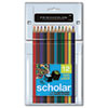 Scholar Colored Woodcase Pencils, 12 Assorted Colors/Set