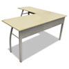 Trento Line L-Shaped Desk, 59-1/8w x 59-1/8d x 29-1/2h, Oatmeal/Gray