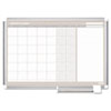 Monthly Planner, 36x24, Silver Frame