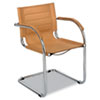 Flaunt Series Guest Chair, Camel Microfiber/Chrome