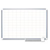 Grid Planning Board, 48x36, 2x3" Grid, White/Silver