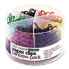 Plastic Coated Paper Clips, Assorted Colors, 300 Small Clips, 150 Giant Clips