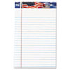 American Pride Writing Pad, Narrow, 5 x 8, White, 50 Sheets, Dozen