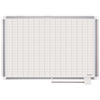 Platinum Plus Dry Erase Planning Board Bd, 1x2" Grid, 48x36, Aluminum Frame