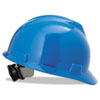 V-Gard Hard Hats, Fas-Trac Ratchet Suspension, Size 6 1/2 - 8, Blue