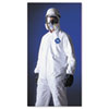 Tyvek Elastic-Cuff Hooded Coveralls, HD Polyethylene, White, Large, 25/Carton