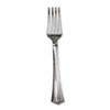 Heavyweight Plastic Forks, Reflections Design, Silver, 600/Carton