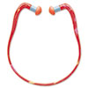 QB3HYG Banded Multi-Use Earplugs, 23NRR, Red Band/Orange Plug
