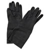 Neoprene Flock-Lined Gloves, Long-Sleeved, 12", Large, Black, Dozen