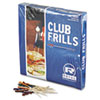 Club Cellophane-Frill Wood Picks, 4", Assorted, 10000/Carton