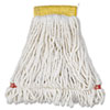 Web Foot Wet Mop Head, Shrinkless, Cotton/Synthetic, White, Small, 6/CT