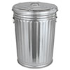 Magnolia Brush Galvanized Trash Can With Lid