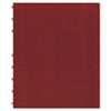 MiracleBind Notebook, College/Margin, 11 x 9 1/16, White, Red Cover, 75 Sheets