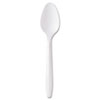 Medium-Weight Cutlery, Teaspoon, White, 1000/Carton