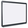 Interactive Magnetic Dry Erase Board, 70 x 52 x 1 1/4, White/Black Frame
