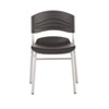 CafWorks Chair, Blow Molded Polyethylene, Graphite/Silver, 2/Carton