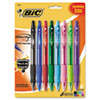 Velocity Ballpoint Retractable Pen, Assorted Ink, 1.6mm, Bold, 8/Pack