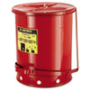 JUSTRITE(R) Red Oily Waste Can 09500