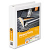 Heavy-Duty D-Ring View Binder w/Extra-Durable Hinge, 1 1/2" Cap, White