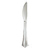 Heavyweight Plastic Knives, Silver, 7 1/2", Reflections Design, 600/Carton