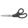 KleenEarth Basic Plastic Handle Scissors, 7" Long, Pointed, Black