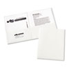 Two-Pocket Folders, Embossed Paper, White, 25/BX