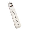 Protect It! Surge Suppressor, 6 Outlets, 15 ft Cord, 790 Joules, Gray