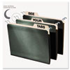 Hanging File Folders with Innovative Top Rail, Letter, Green, 20/Pack