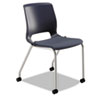 Motivate Seating Upholstered 4-Leg Stacking Chair,Regatta/Cerulean/Platinum,2/CT