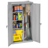 Janitorial Cabinet, 36w x 18d x 64h, Light Gray