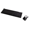 Slimline Wireless Antimicrobial Keyboard and Mouse, 15 ft Range, Black