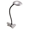 3W Clip-On Domed LED Desk Task Lamp, 8w x 18h, Silver