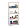 Rough N Ready Five-Shelf Open Storage System, Resin, 36w x 18d x 74h, Platinum