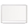 Lacquered steel magnetic dry erase board, 48 x 96, Silver/White