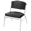 Rough N Ready Series Big & Tall Stackable Chair, Black/Silver, 4/Carton