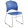 Rêve Series Guest Chair With Sled Base, Lapis Plastic, Silver Steel, 2/Carton