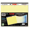 WIDE Landscape Format Writing Pad, College Ruled, 11 x 9-1/2, Canary, 75 Sheets