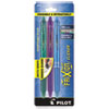 FriXion Clicker Erasable Gel Ink Retractable Pen, Assorted Ink, .7mm, 3/Pack