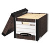 R-KIVE Max Storage Box, Letter/Legal, Locking Lid, Woodgrain, 12/Carton