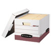 R-KIVE Max Storage Box, Letter/Legal, Locking Lid, White/Red 12/Carton