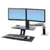 Ergotron(R) WorkFit-A Sit-Stand Workstation with Suspended Keyboard