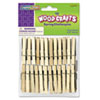 Wood Spring Clothespins, 3 3/8 Length, 50 Clothespins/Pack